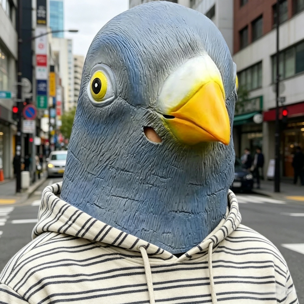 Skincare Pigeon - Masque de pigeon, costume fantaisie pour